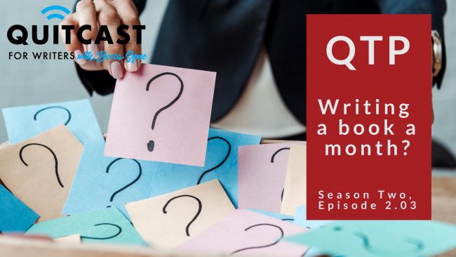 QTP Writing a book a month?